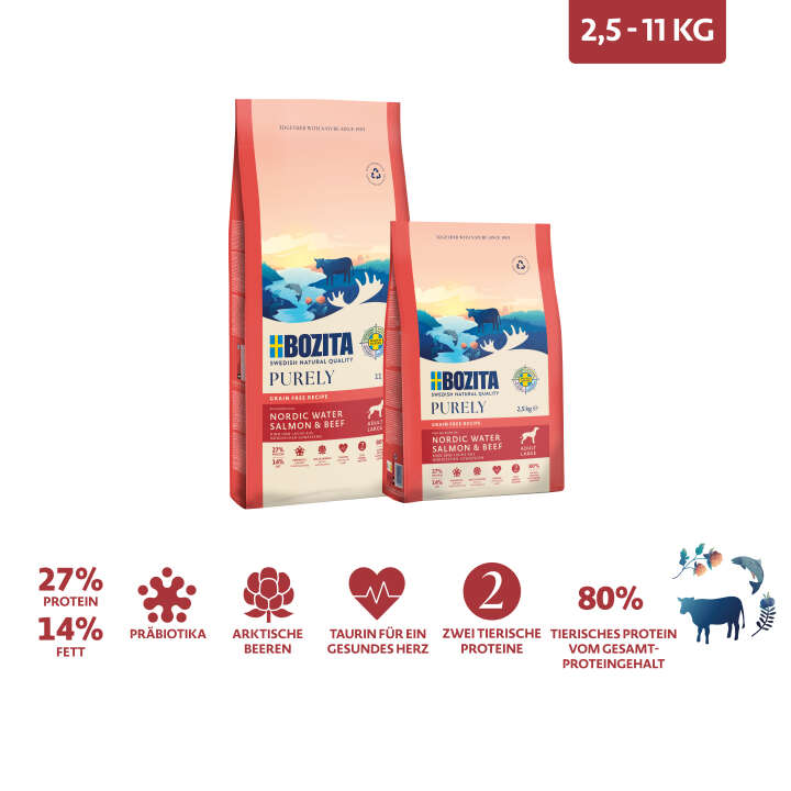 BOZITA Hunde-Trockenfutter Purely Adult Large Lachs & Rind